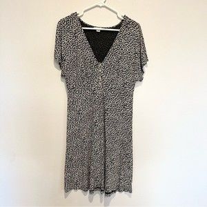 American Eagle Women Lightweight Black Dress w/ Small White Flowers, Size Small